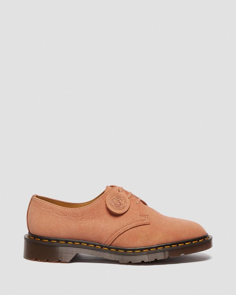 Dr Martens 1461 Made in England Nubuck Leren Oxford Schoenen Heren Roze | NL 219WNB